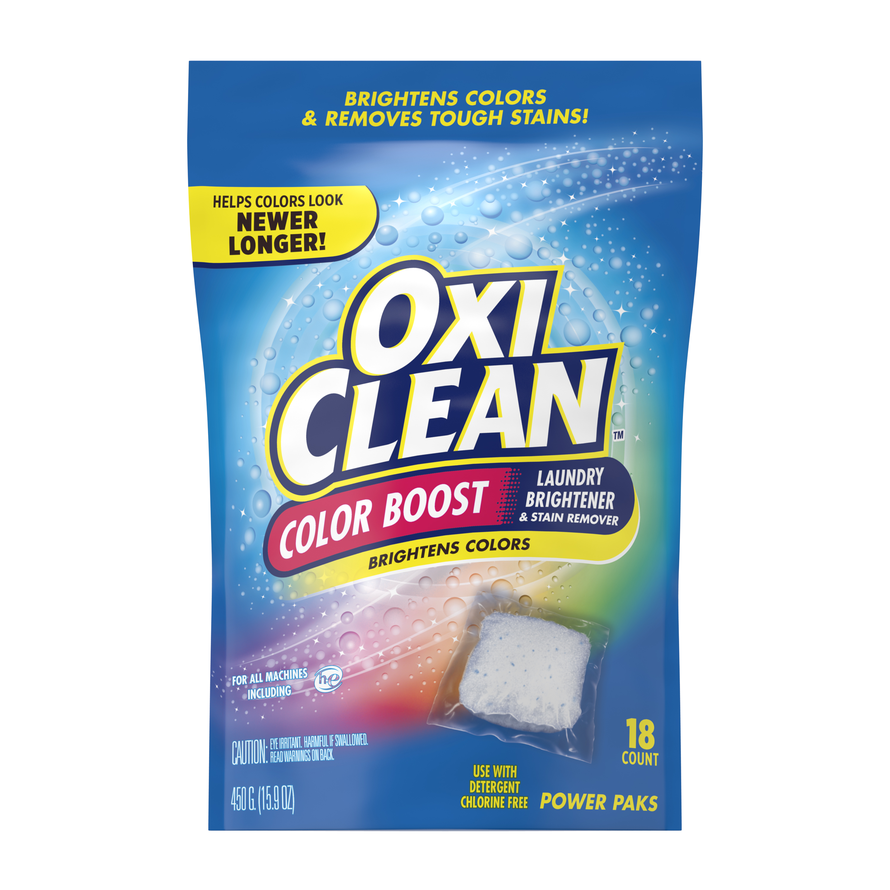 OxiClean, Color Boost Brightener + Stain Remover 18 ct Paks